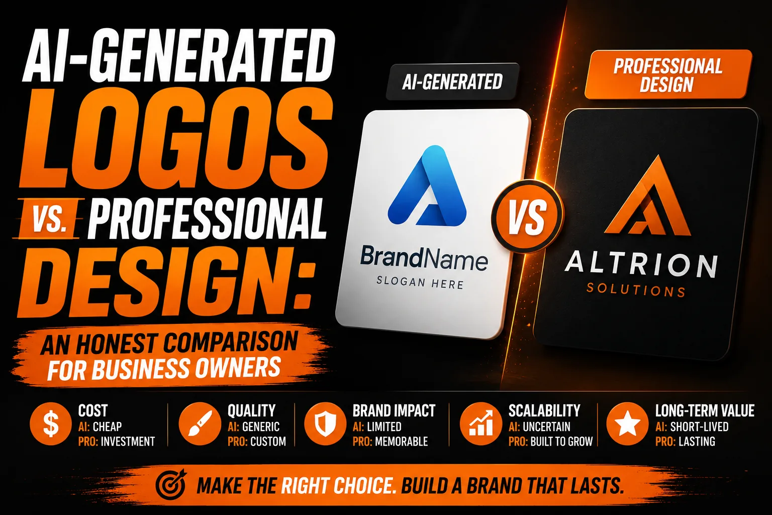 Ai generated logos vs professional design 1