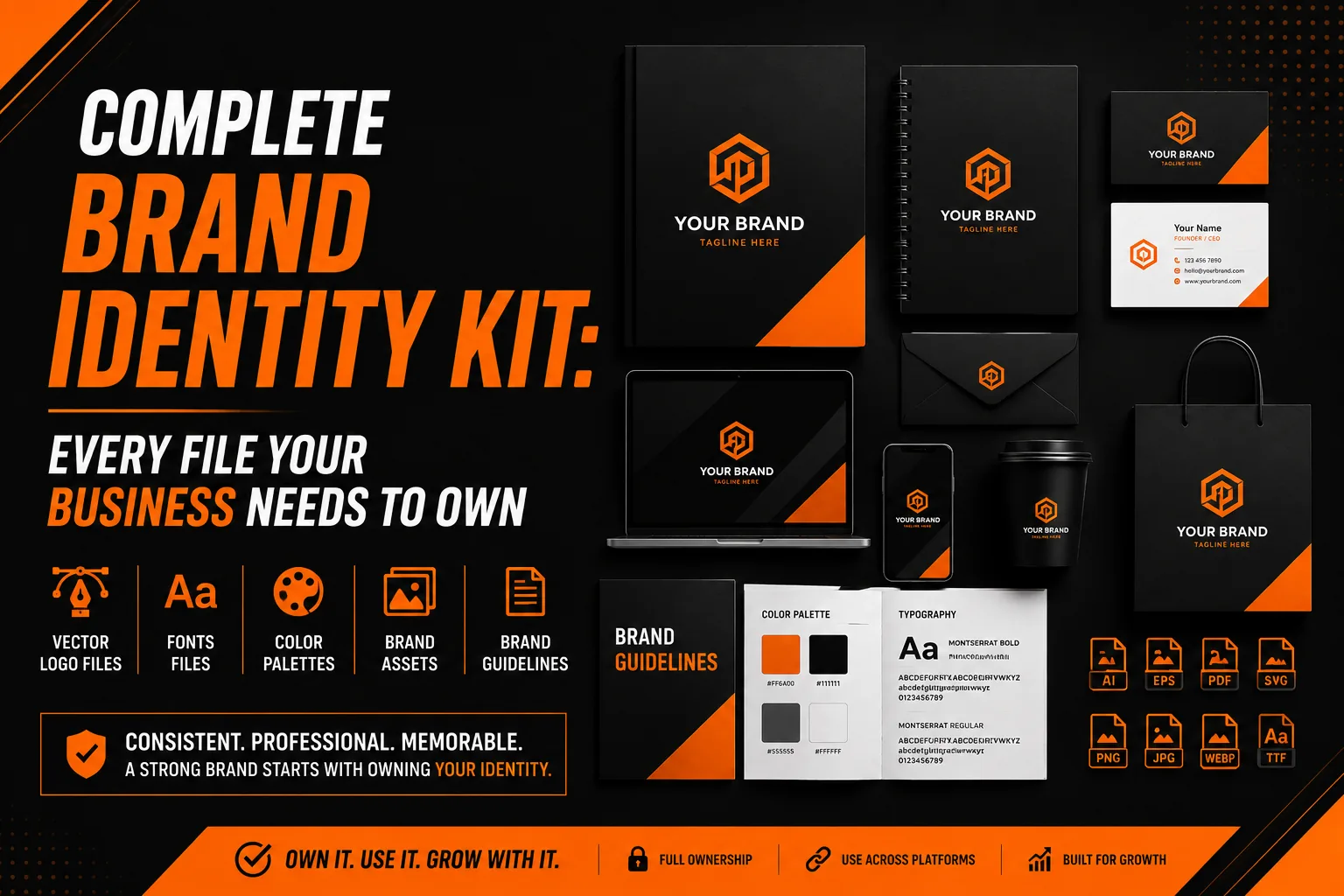 Complete brand identity kit files 1