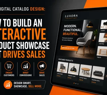 Digital catalog design interactive product showcase 360x320