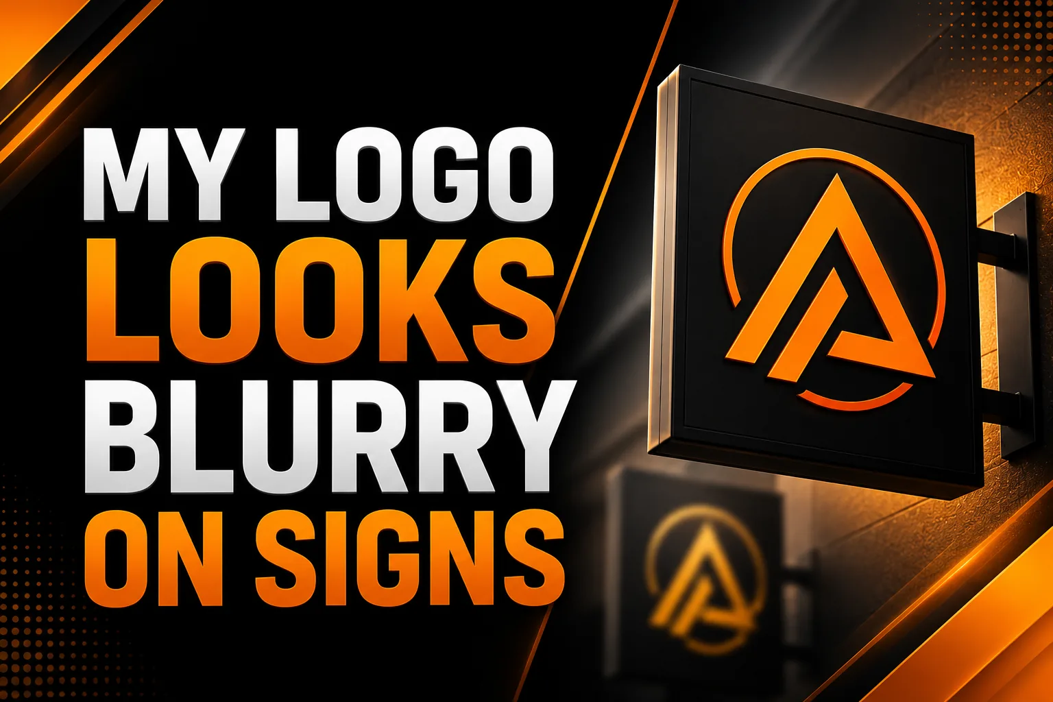 Logo blurry on signs fix