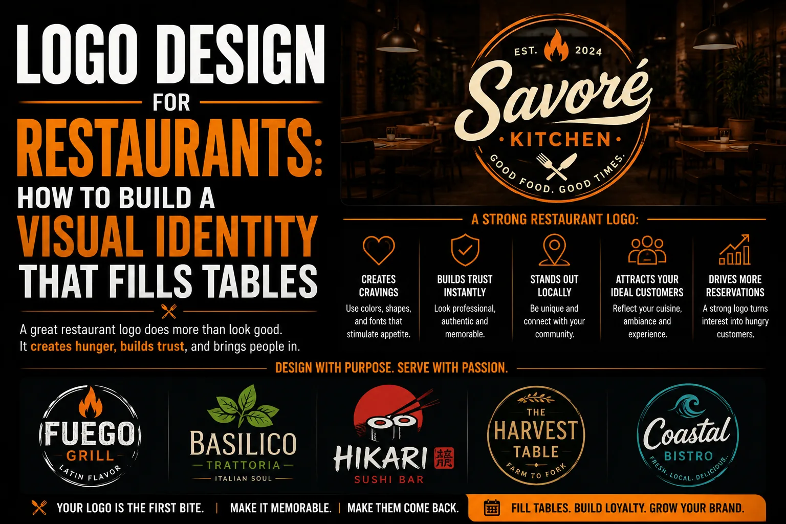 Logo design restaurants visual identity 1