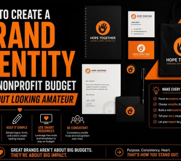 Nonprofit brand identity on a budget 360x320