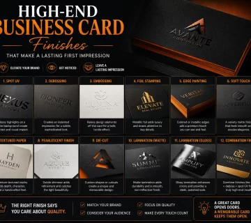 Premium business card finishes 360x320
