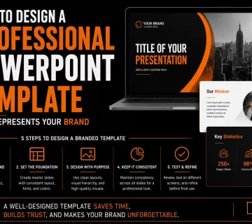 Professional powerpoint template brand design 360x320