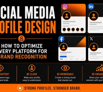 Social media profile design brand recognition 2026 360x320