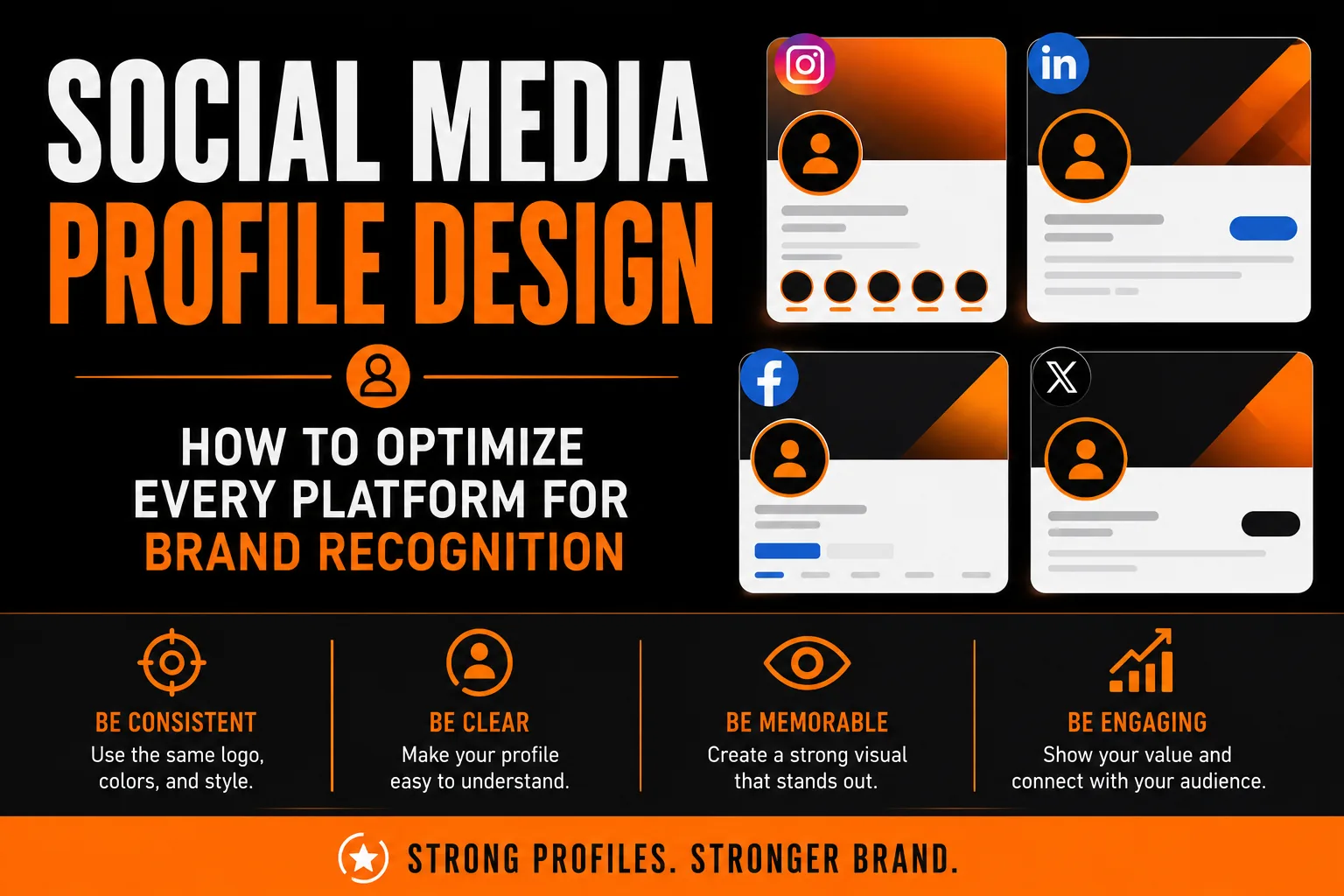 Social media profile design brand recognition 2026
