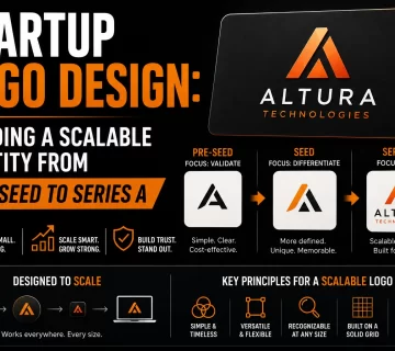 Startup logo design scalable identity 1 360x320