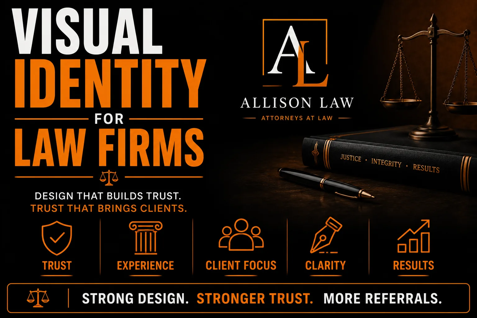 Visual identity law firms client trust
