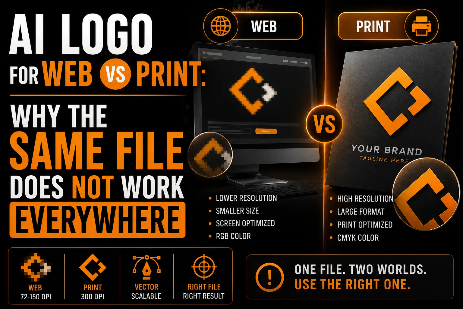 AI Logo for Web vs Print Why the Same File Does Not Work Everywhere