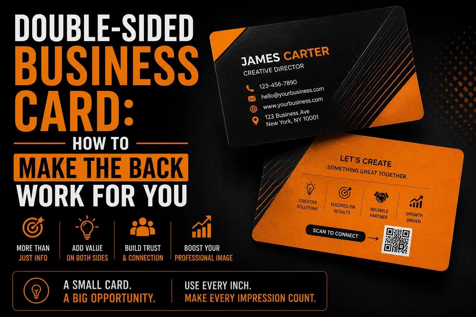 Double Sided Business Card How to Make the Back Work for You