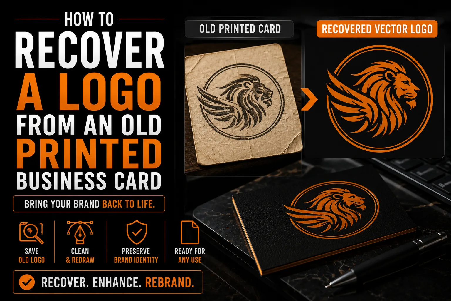 How to Recover a Logo From an Old Printed Business Card