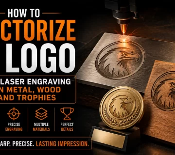 How to Vectorize a Logo for Laser Engraving on Metal Wood and Trophies 360x320