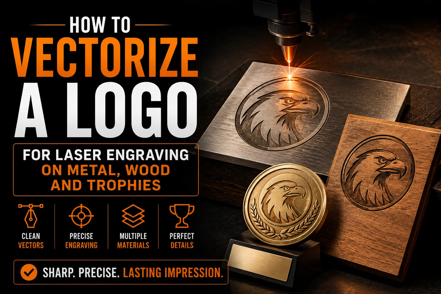 How to Vectorize a Logo for Laser Engraving on Metal Wood and Trophies