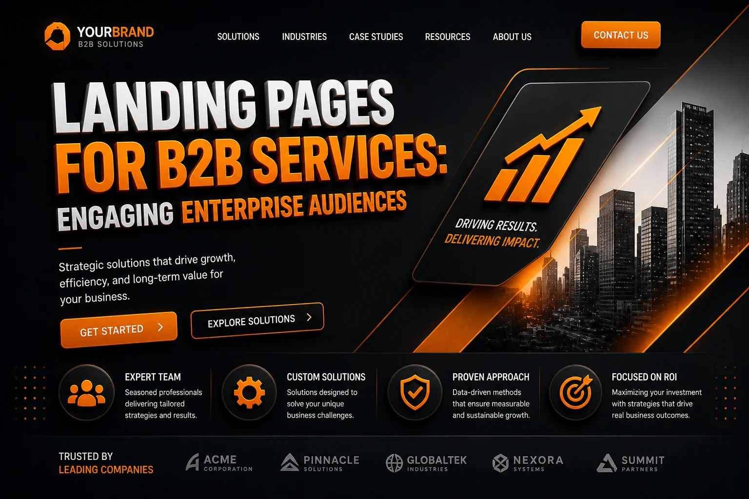 Landing Pages for B2B Services Engaging Enterprise Audiences