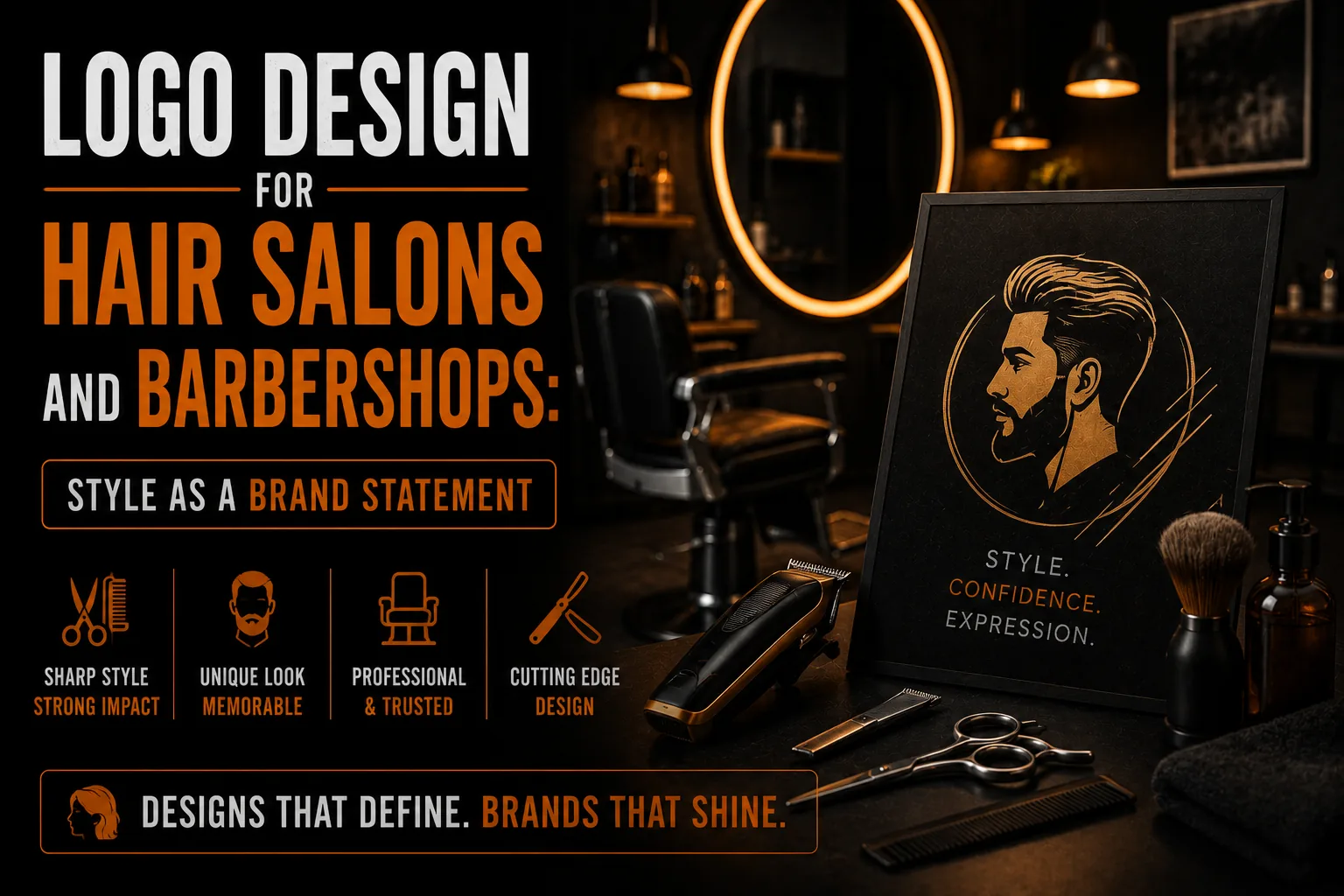 Logo Design for Hair Salons and Barbershops Style as a Brand Statement