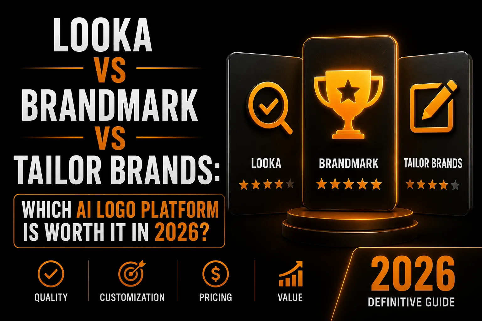 Looka vs Brandmark vs Tailor Brands Which AI Logo Platform Is Worth It in 2026
