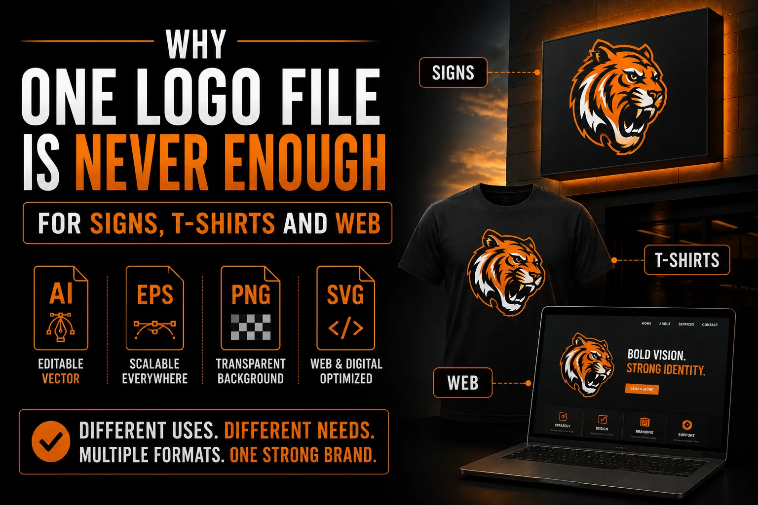 Why One Logo File Is Never Enough for Signs T Shirts and Web