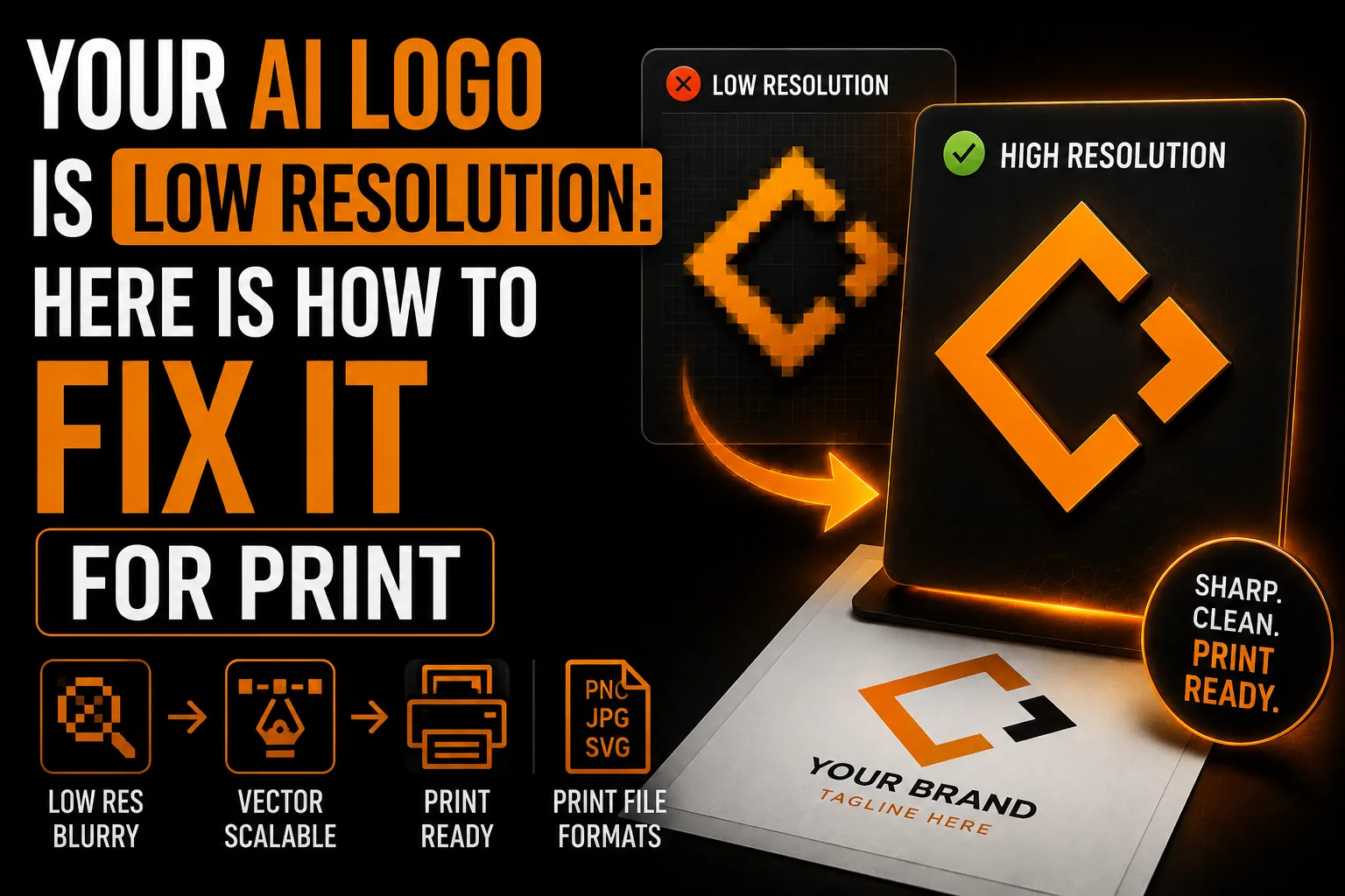 Your AI Logo Is Low Resolution Here Is How to Fix It for Print