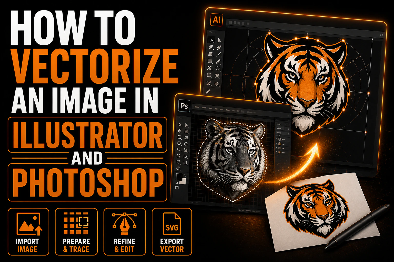 How to Vectorize an Image in Illustrator and Photoshop The Real StepbyStep Process