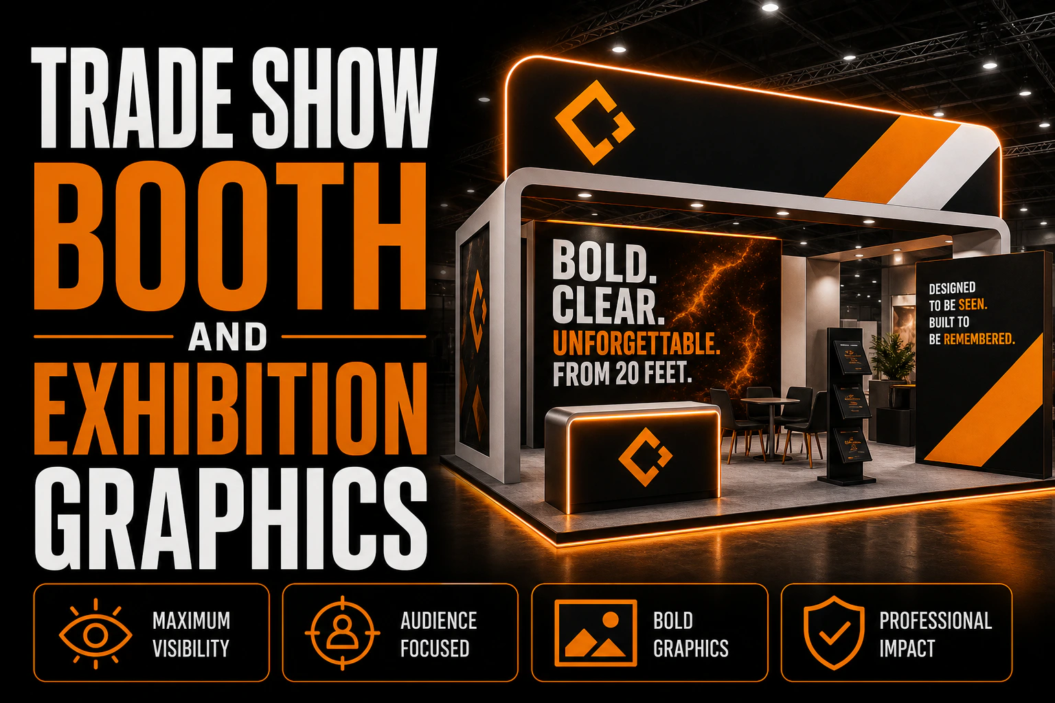 Trade Show Booth and Exhibition Graphics Designing a Stand That Reads From 20 Feet