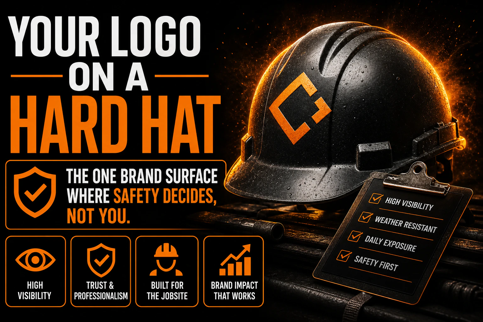 Your Logo on a Hard Hat The One Brand Surface Where Safety Decides Not You