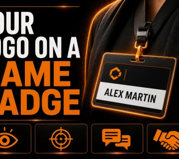 Your Logo on a Name Badge The One Surface Where the Persons Name Has to Win 360x320
