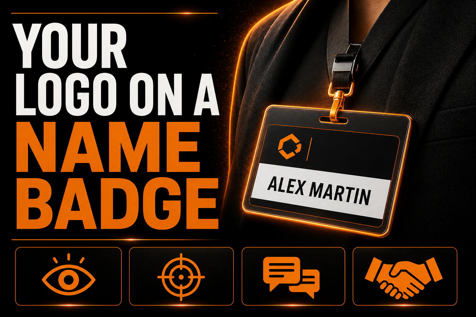 Your Logo on a Name Badge The One Surface Where the Persons Name Has to Win