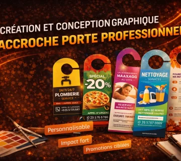 Creation et conception graphique daccroche porte professionnel 360x320