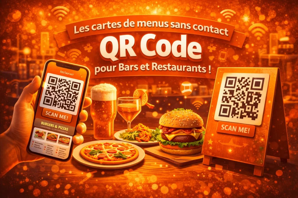 Les cartes de menus sans contact QR Code pour bars et restaurants 1024x683