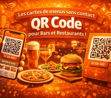 Les cartes de menus sans contact QR Code pour bars et restaurants 360x320