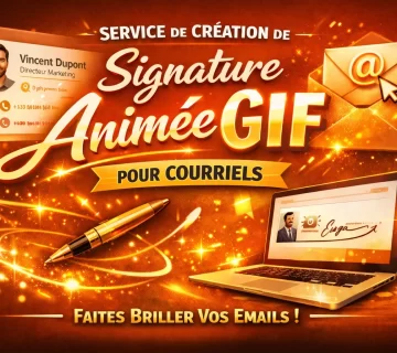 Service de Creation de Signature Animee GIF pour Courriels 360x320