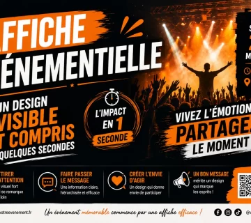 Affiche evenementielle un design visible et compris en quelques secondes 360x320