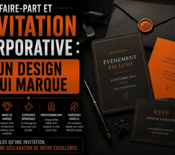 Faire part et invitation corporative 360x320