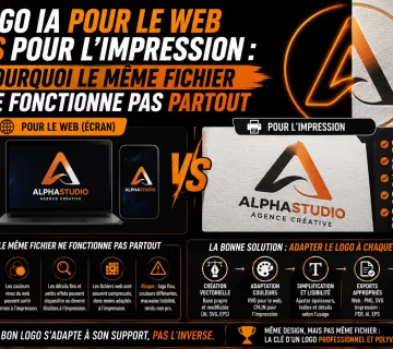 Logo IA pour le web vs pour limpression 360x320