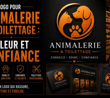 Logo pour animalerie et toilettage 360x320
