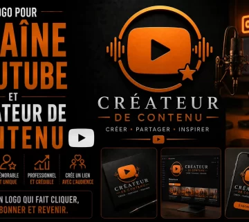 Logo pour chaine YouTube et createur de contenu 360x320