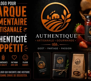 Logo pour marque alimentaire artisanale 360x320