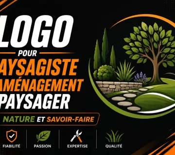 Logo pour paysagiste et amenagement paysager 360x320