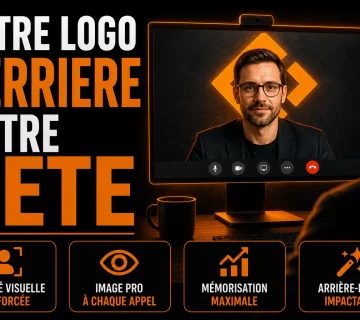 Votre logo derriere votre tete larriereplan de visioconference que personne na concu 360x320