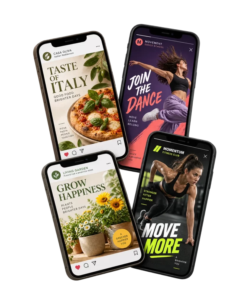 Examples of custom Instagram ad visuals