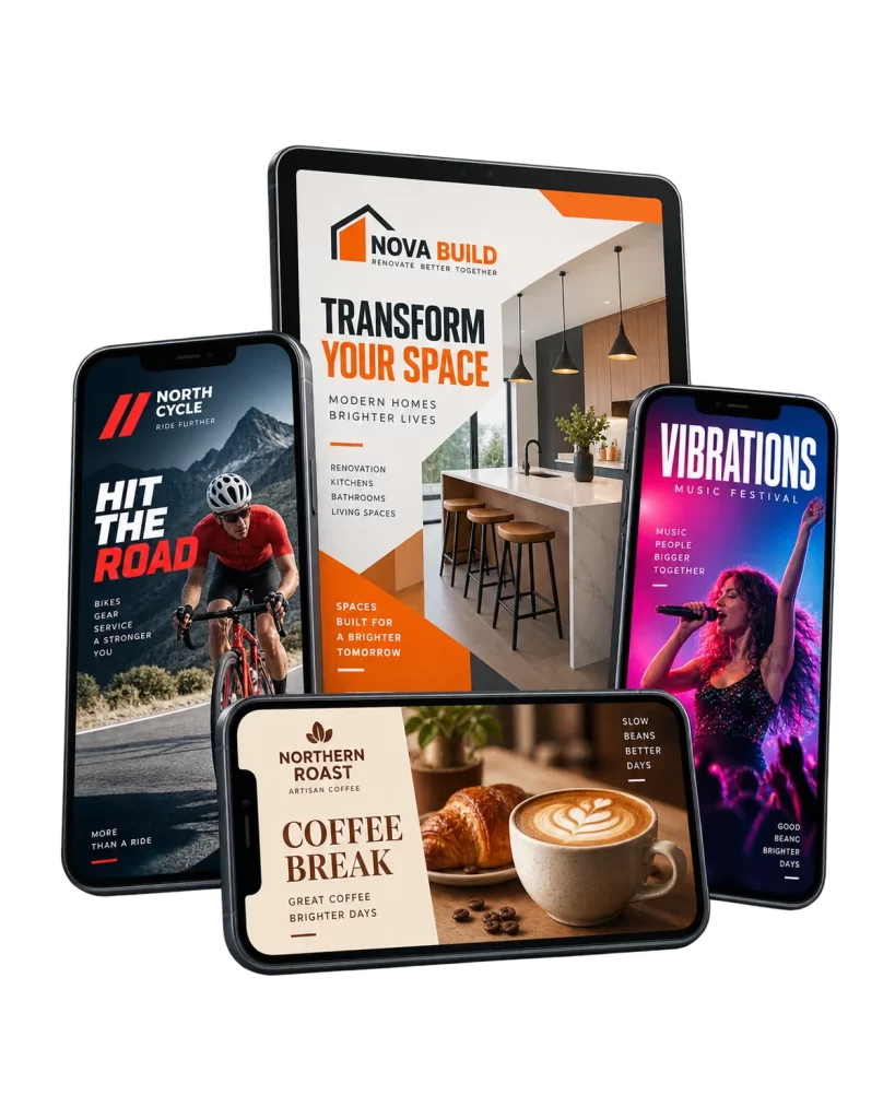 Examples of custom LinkedIn banners for personal profiles and company pages