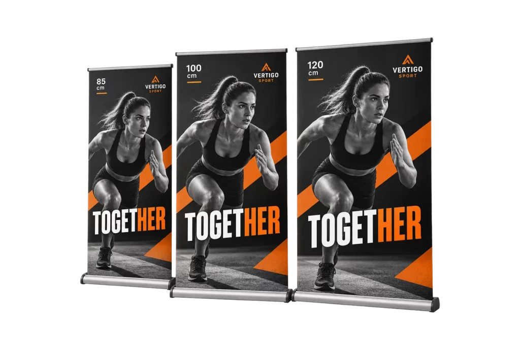 The right roll-up banner size for every space.