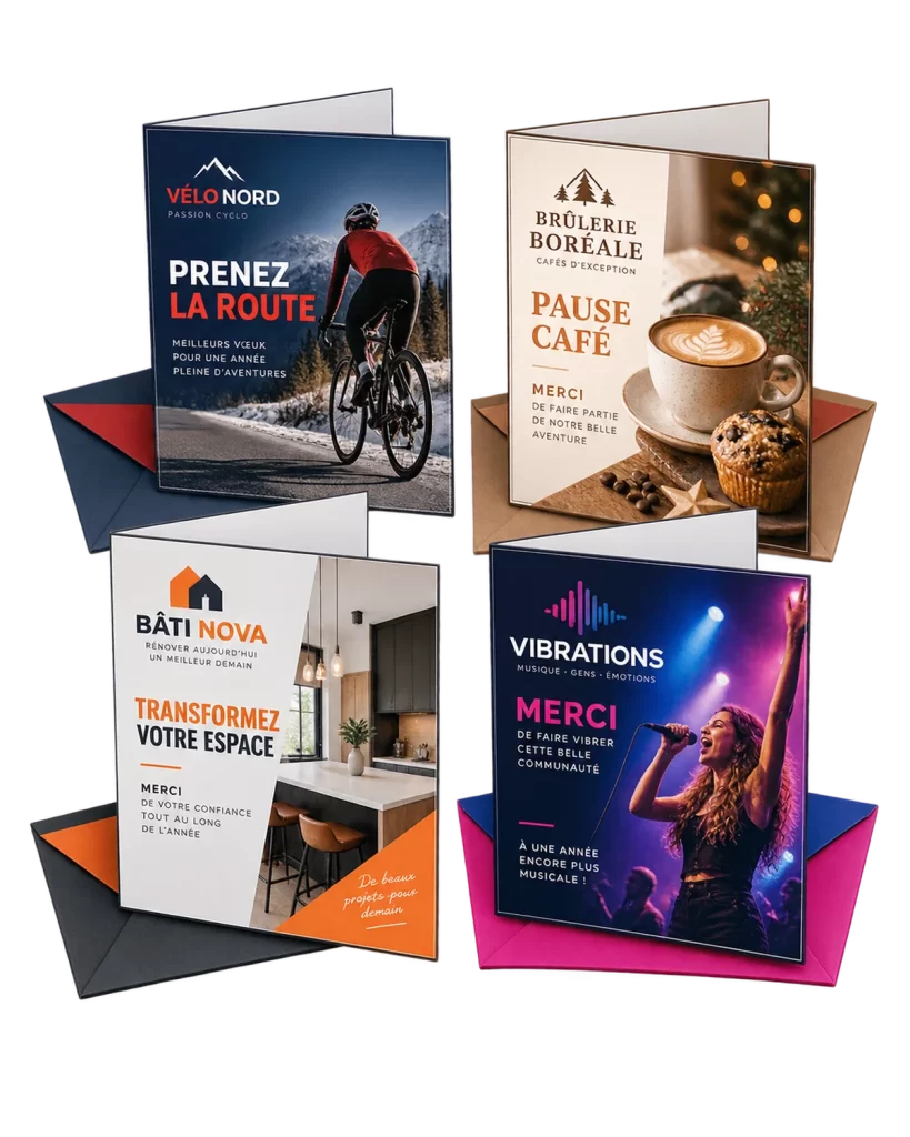 Cartes de souhaits : exemples de réalisations sur mesure